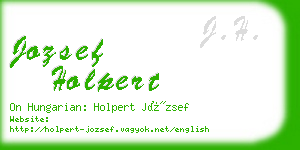 jozsef holpert business card